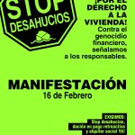 manifestación 16F PAH stop desahucios