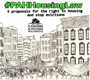 Lee más sobre el artículo Thanks to social pressure the PAH Housing Law enters the Spanish Congress