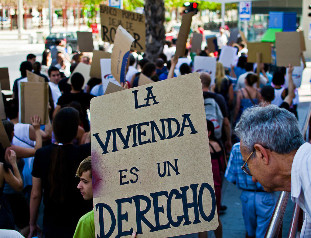 Cartel la vivienda es un derecho