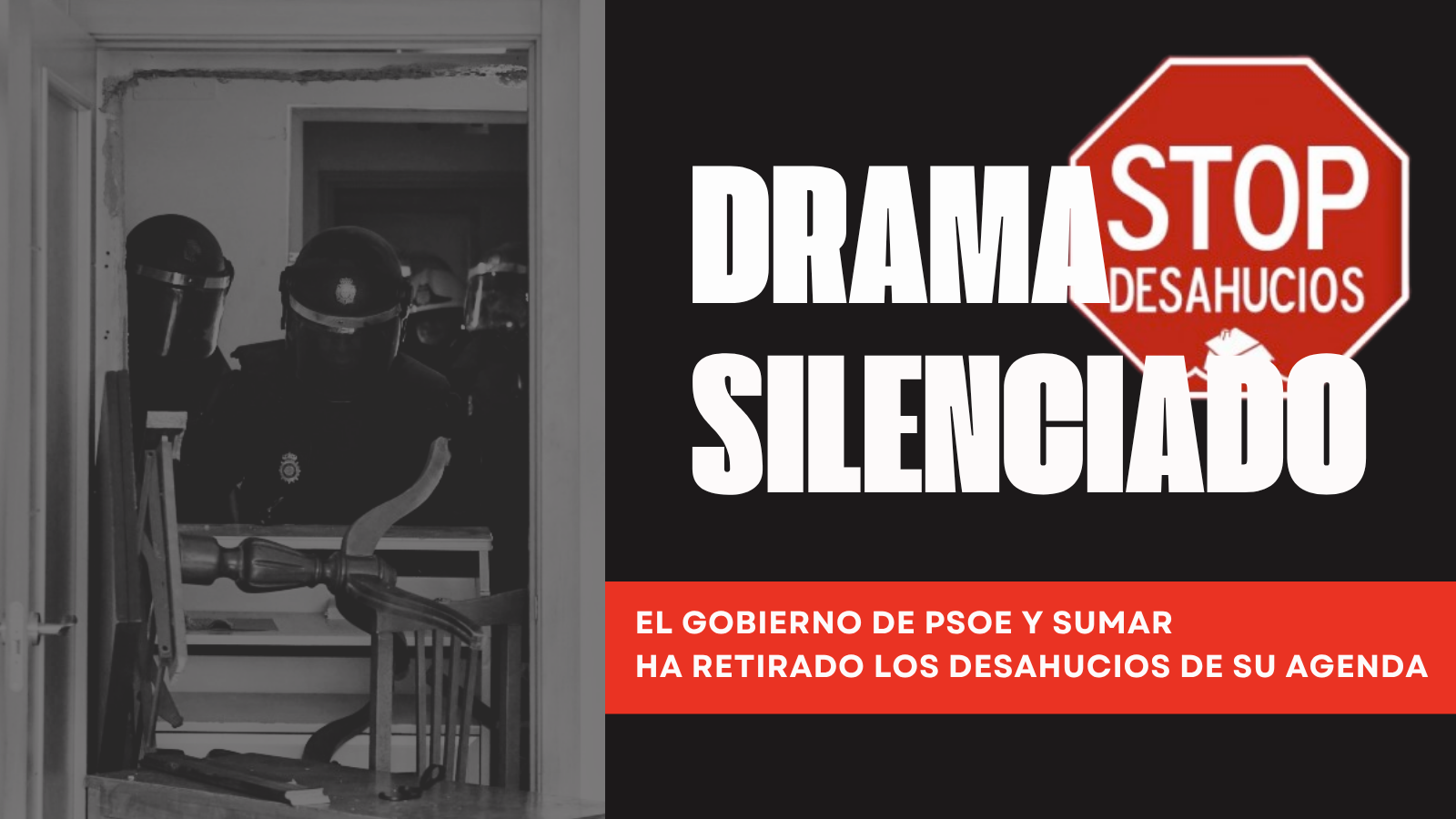 En este momento estás viendo Silencio del gobierno ante los desahucios